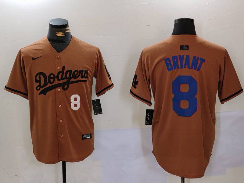 Men Los Angeles Dodgers 8 Bryant army green joint name 2024 Nike MLB Jersey style 6
